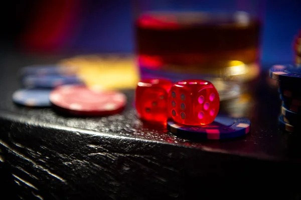 Blackjack table with dealer
