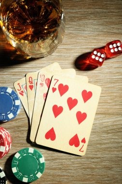 Baccarat dealer showing cards